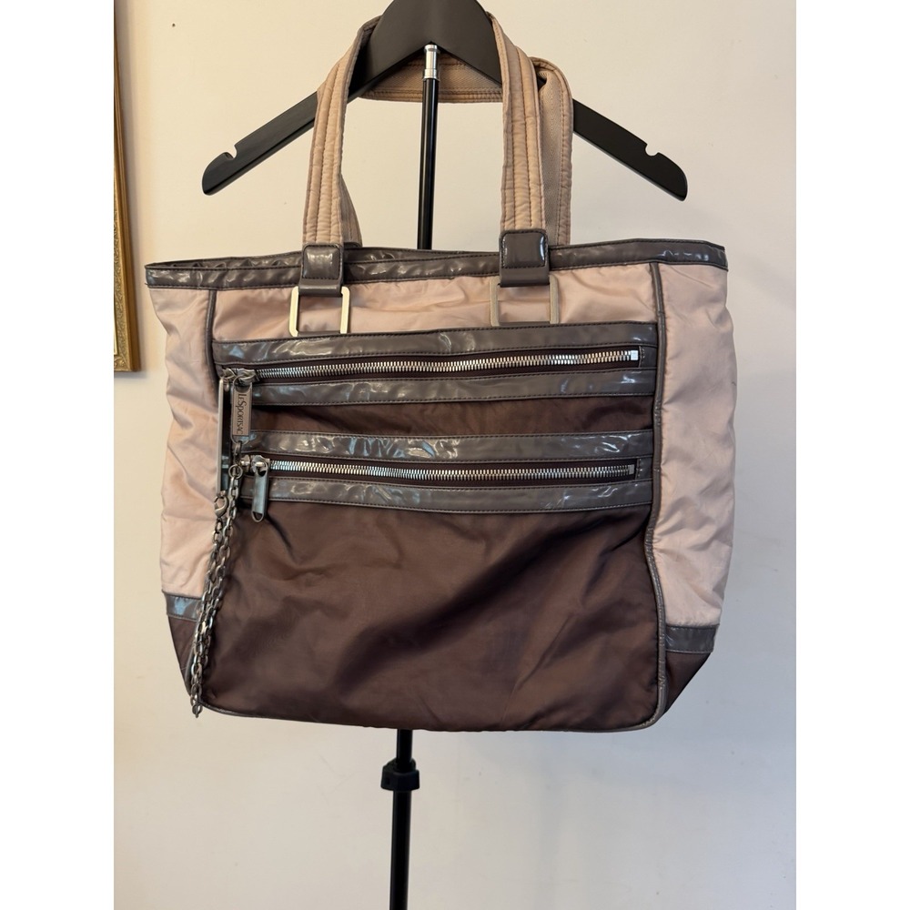 LeSPORTSAC STELLA McCARTNEY NUDE BROWN EVERYDAY TOTE BAG PURSE huge OR DIAPERBAG
